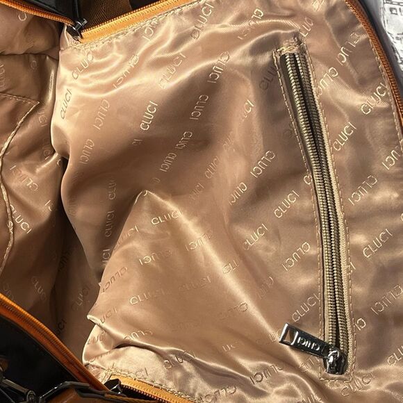 CLUCI Black Brown Vegan Leather Backpack Purse Women Large Multi Pocket Stylish
